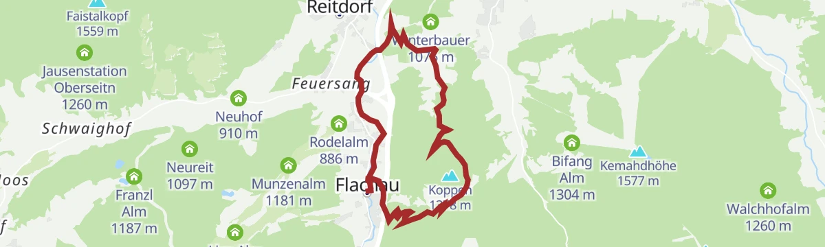 Route map: Sattelbauer-Runde Flachau (SW 31)